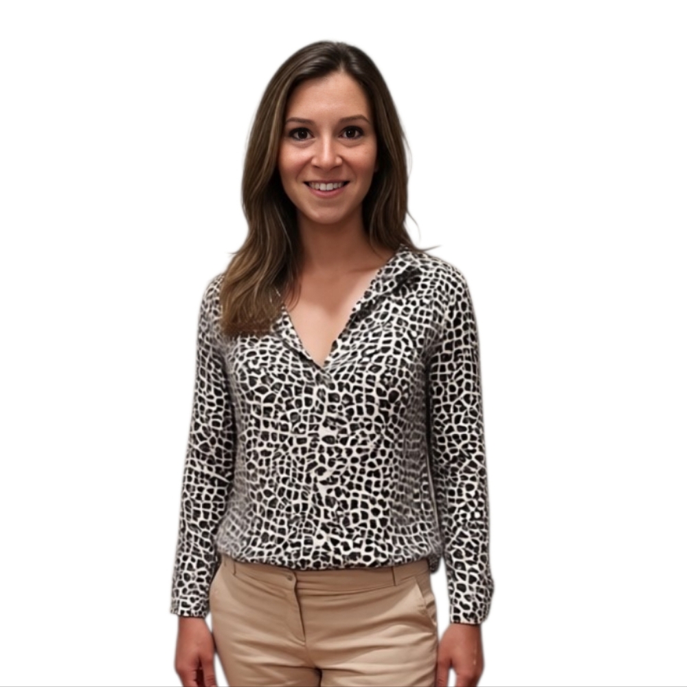 Divided H&M Leopard Print Blouse Size 8